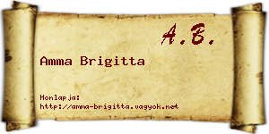 Amma Brigitta névjegykártya