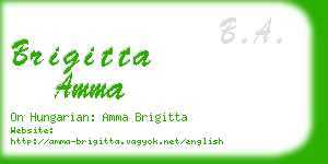 brigitta amma business card